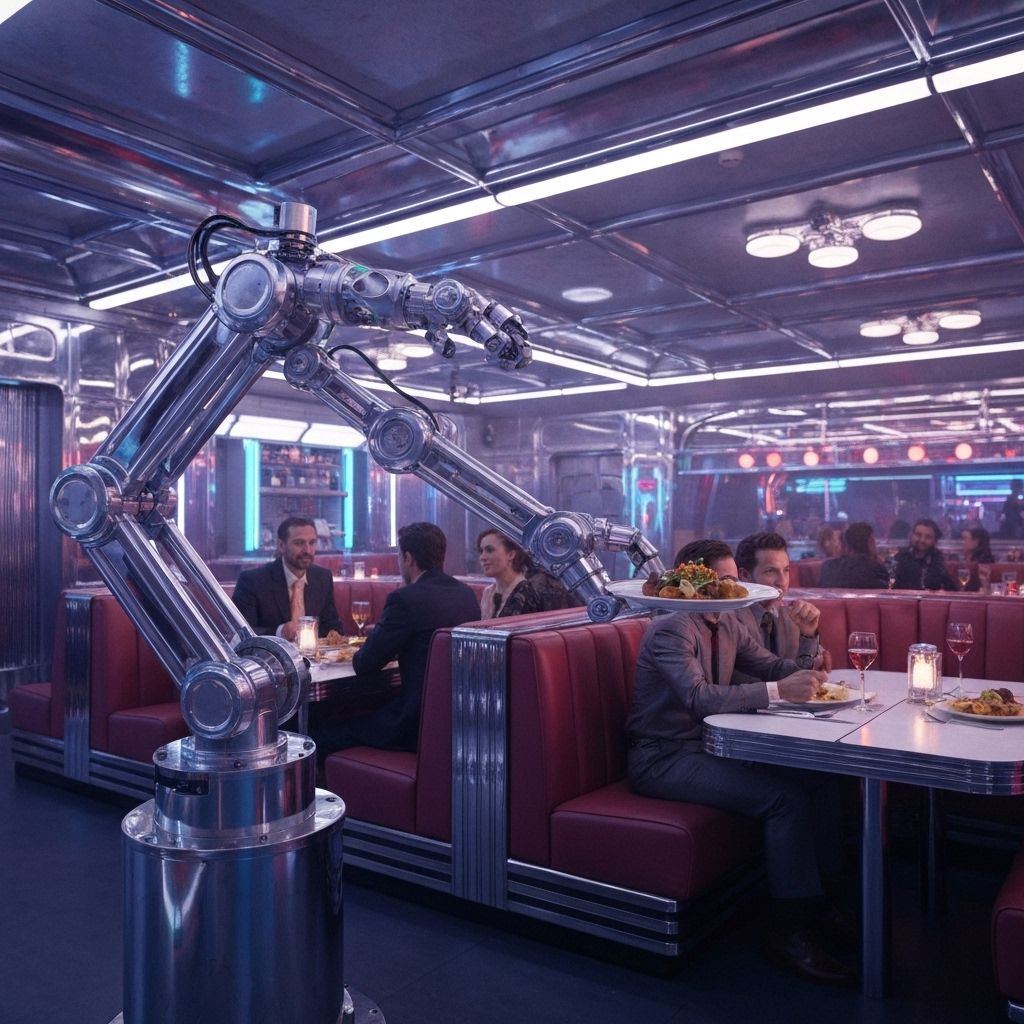 Robot serving food
